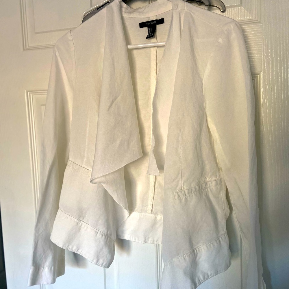 White linen and lycocel blazer size m